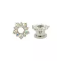 Flower Petal CZ Titanium Screw Fit Tunnels at Spencer's