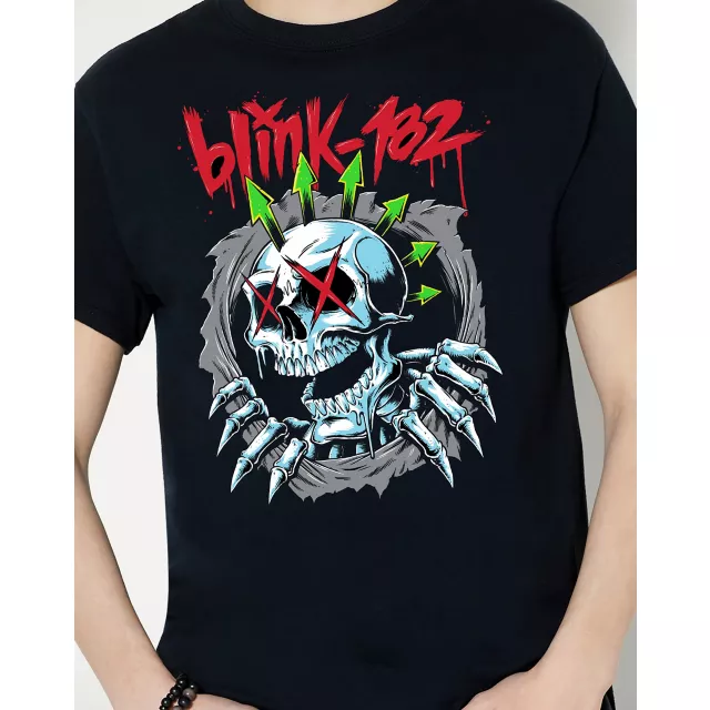 Blink-182 Skull T Shirt - Blink-182