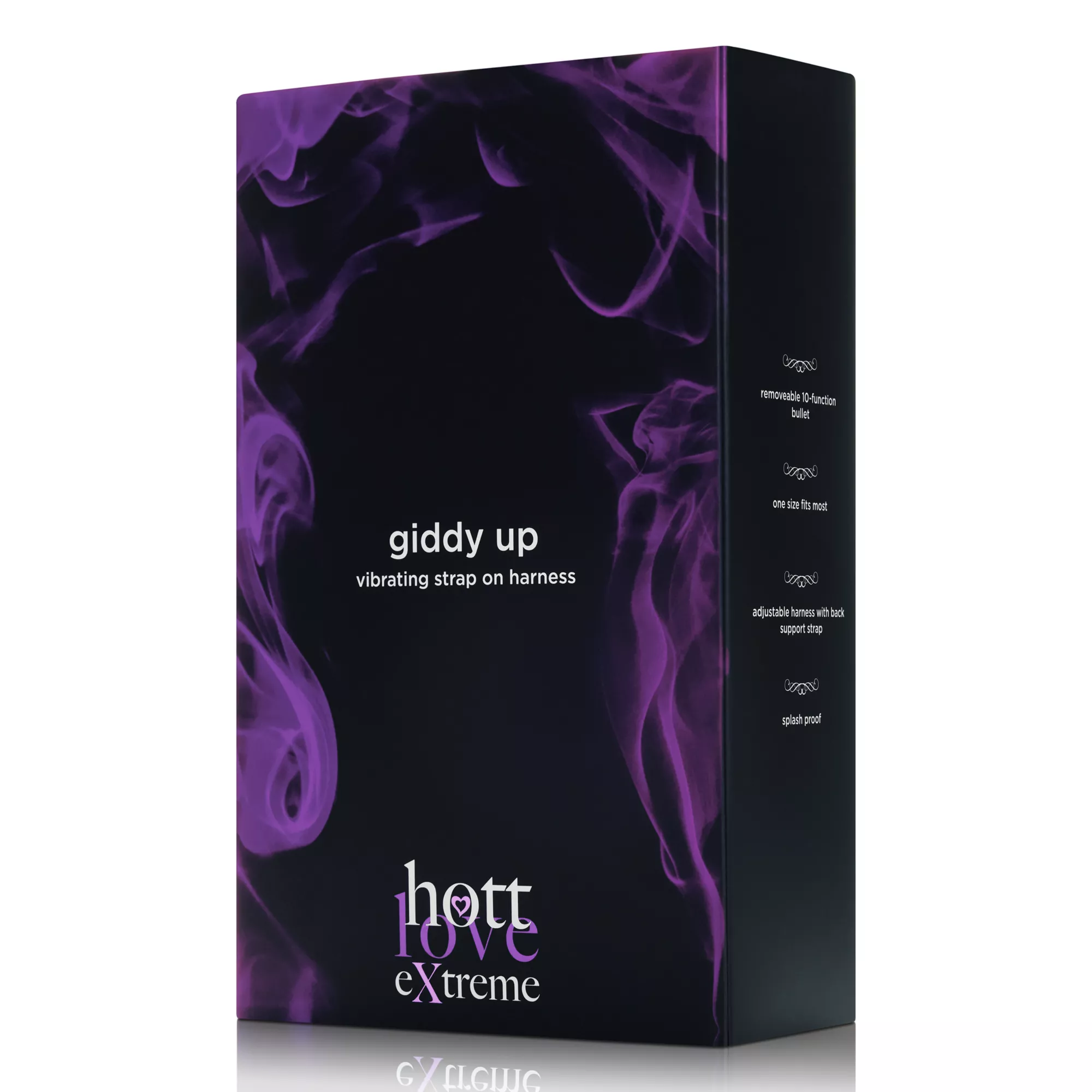 Giddy Up Vibrating Strap-On Harness with Cock Rings and Bullet Vibrator at Spencer's