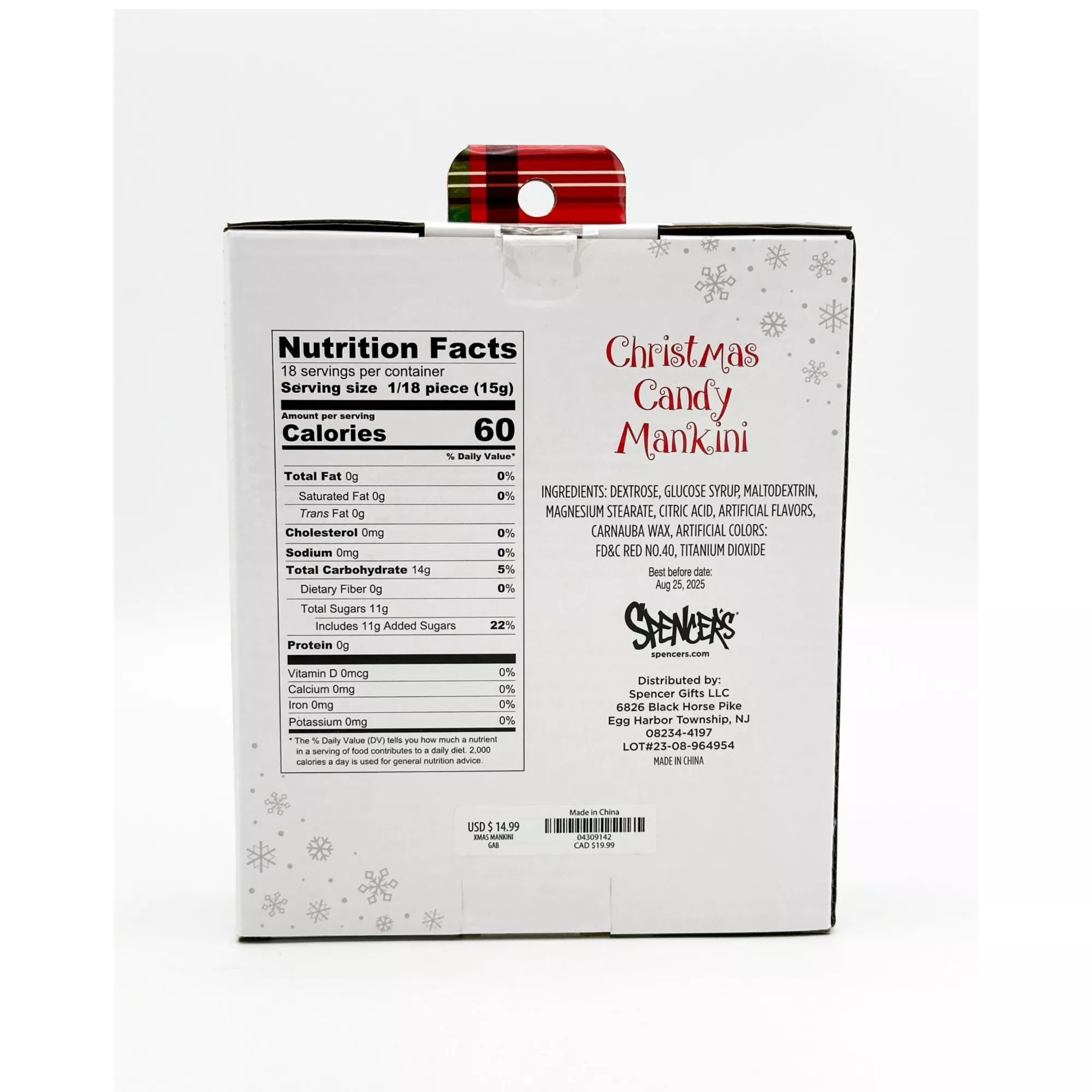 Christmas Candy Mankini at Spencer's