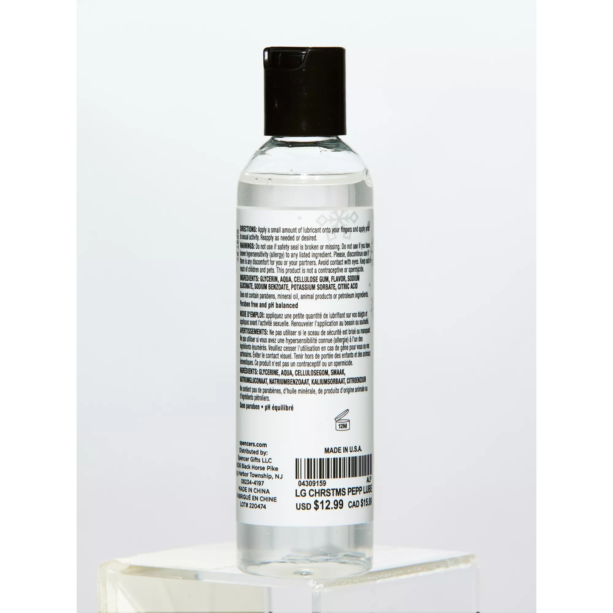 Candy Cane Flavored Water-Based Lube - 4 oz. at Spencer's