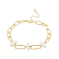 Multi-Pack Goldtone and Pearl-Effect Bracelets - 4 Pack at Spencer's