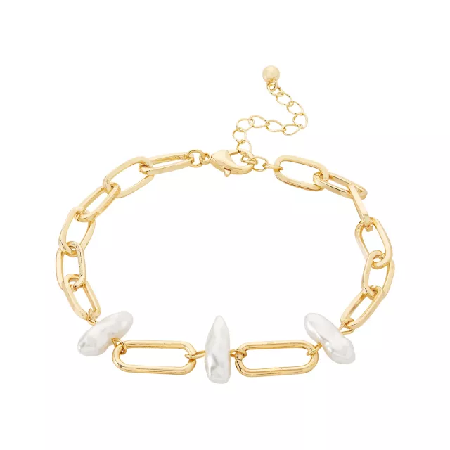 Multi-Pack Goldtone and Pearl-Effect Bracelets - 4 Pack at Spencer's