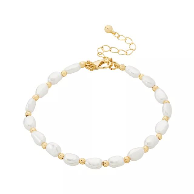 Multi-Pack Goldtone and Pearl-Effect Bracelets - 4 Pack at Spencer's