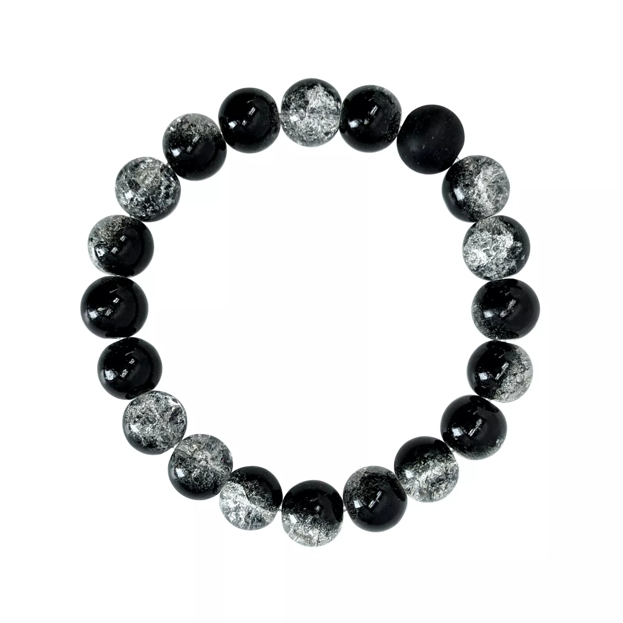 Smoky Black Long Distance Beaded Bracelets - 2 Pack at Spencer's