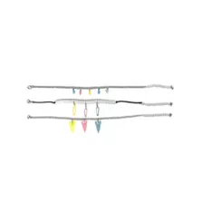 Multi-Pack Pastel Bat Coffin Star Charm Chain Choker Necklace - 3 Pack at Spencer's