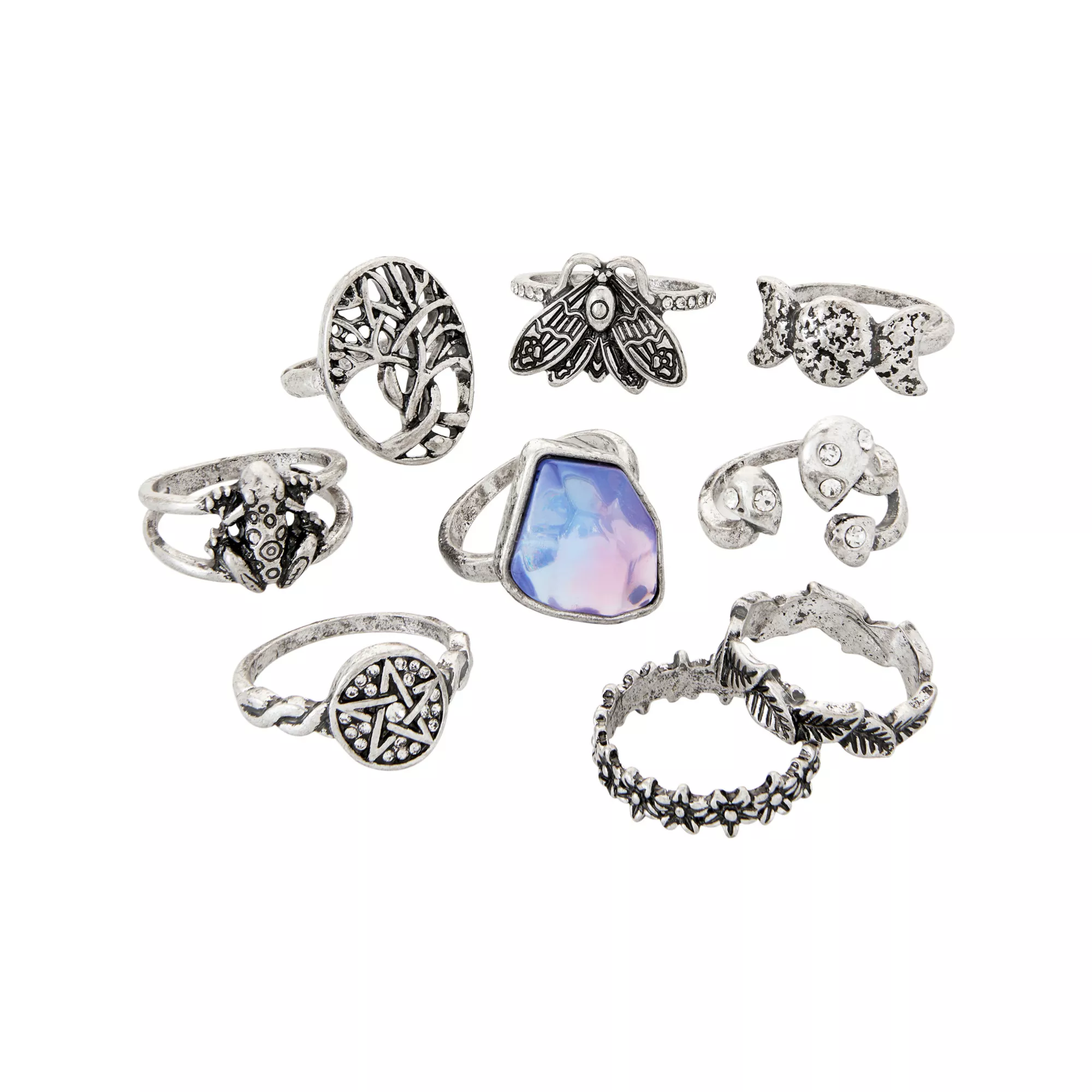 Multi-Pack Moth Pentagram Tree Rings - 9 Pack at Spencer's