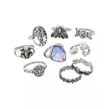Multi-Pack Moth Pentagram Tree Rings - 9 Pack at Spencer's