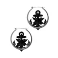 Anchor Hoop Earrings at Spencer's