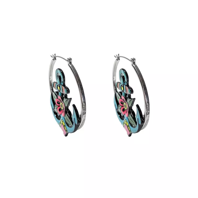 Anchor Hoop Earrings at Spencer's