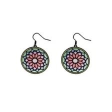 Mandala Stained Glass Dangle Earrings at Spencer's
