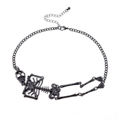 Skeleton Skull Gothic BDSM Daddys Girl Choker Necklace