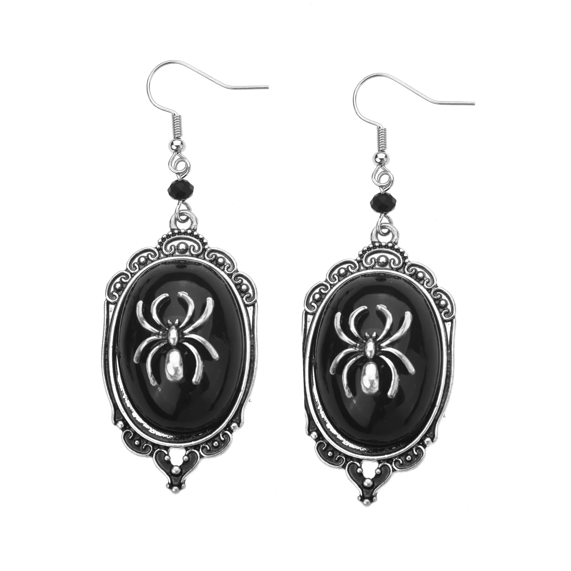 Spider Cameo Dangle Earrings at Spencer's