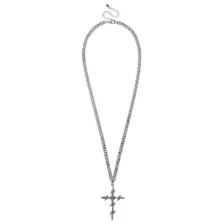 Barbed Cross Pendant Necklace at Spencer's