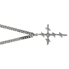 Barbed Cross Pendant Necklace at Spencer's