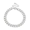 Multi-Pack Silver and Black Spike Chain Bracelets - 5 Pack at Spencer's