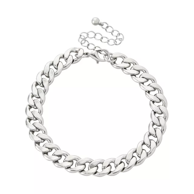 Multi-Pack Silver and Black Spike Chain Bracelets - 5 Pack at Spencer's