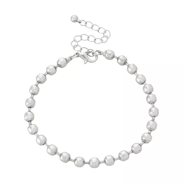 Multi-Pack Silver and Black Spike Chain Bracelets - 5 Pack at Spencer's