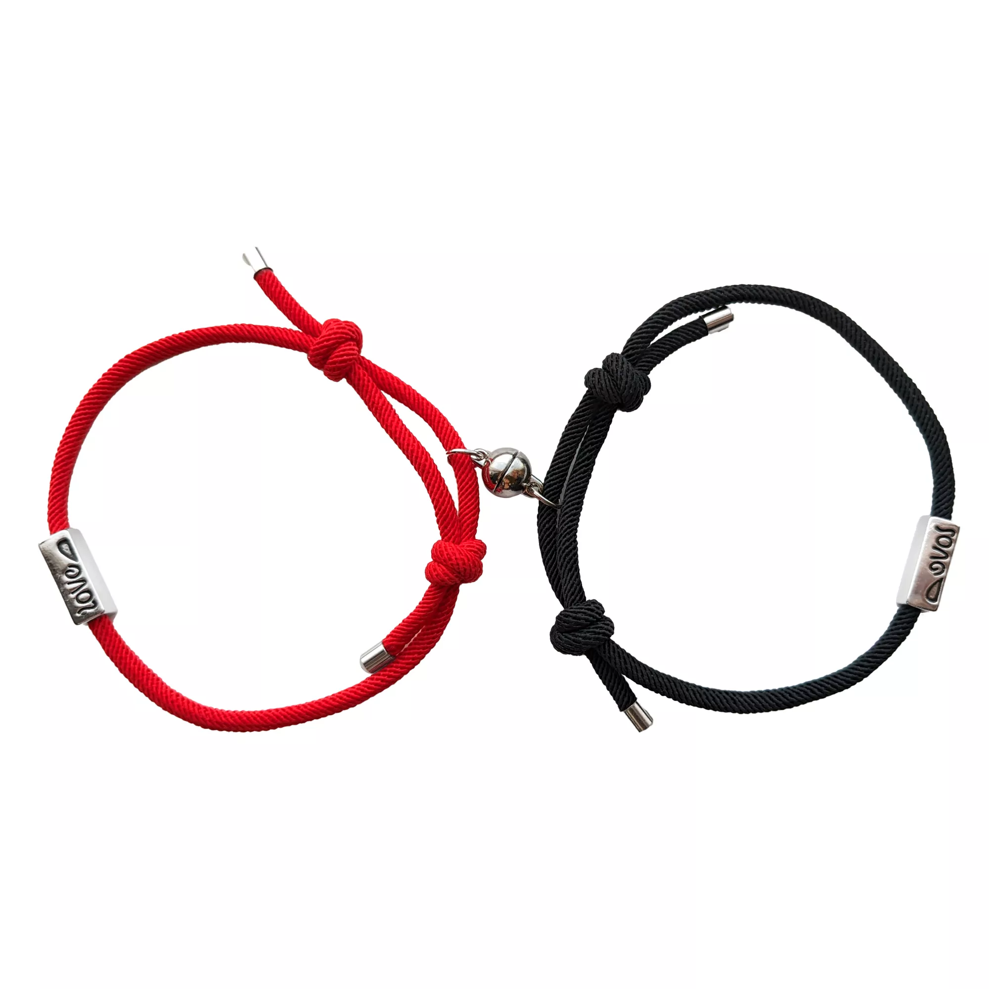 Black and Red Long Distance Cord Bracelets - 2 Pack at Spencer's