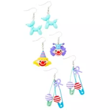 Multi-Pack Clown Balloon Animal Earrings - 3 Pair at Spencer's