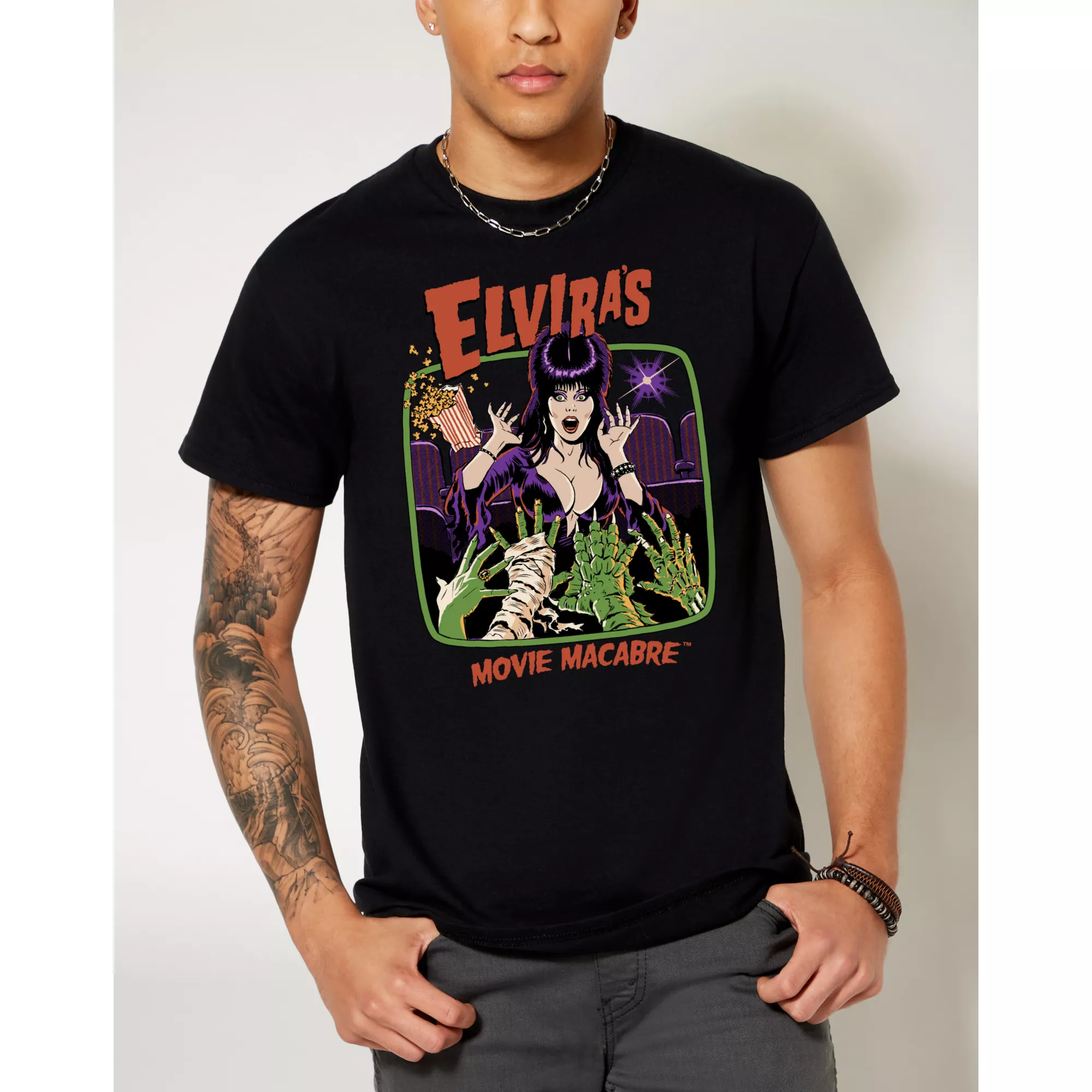 Elvira's Movie Macabre T Shirt at Spencer's