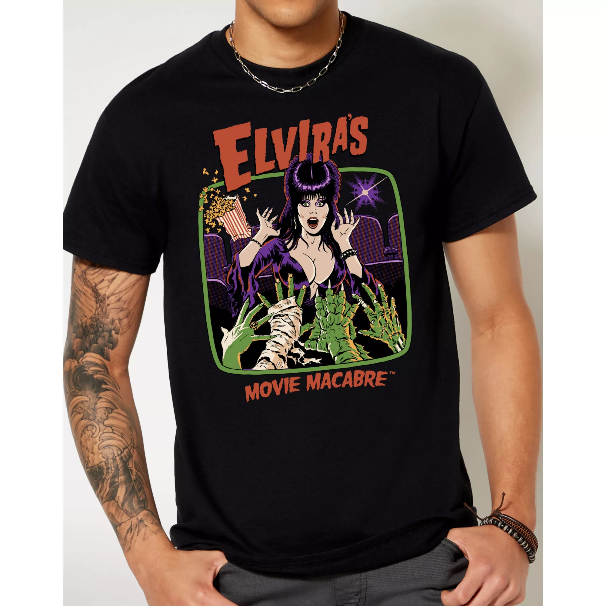 Elvira's Movie Macabre T Shirt at Spencer's