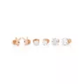 Multi-Pack CZ Rose Goldtone Playboy Bunny Titanium Stud Earrings 3 Pair - 20 Gauge at Spencer's