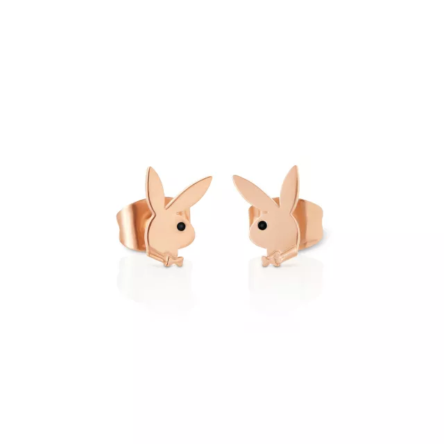 Multi-Pack CZ Rose Goldtone Playboy Bunny Titanium Stud Earrings 3 Pair - 20 Gauge at Spencer's