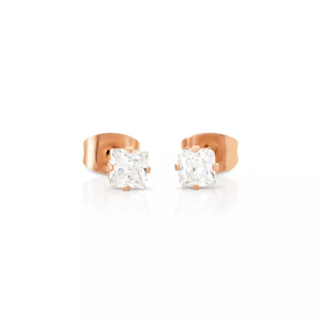 Multi-Pack CZ Rose Goldtone Playboy Bunny Titanium Stud Earrings 3 Pair - 20 Gauge at Spencer's