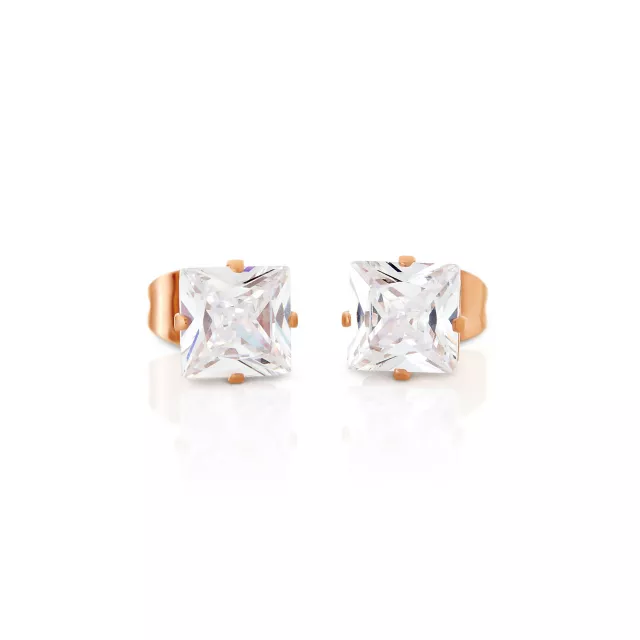 Multi-Pack CZ Rose Goldtone Playboy Bunny Titanium Stud Earrings 3 Pair - 20 Gauge at Spencer's