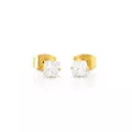 Multi-Pack CZ Goldtone Playboy Bunny Titanium Stud Earrings - 3 Pair at Spencer's