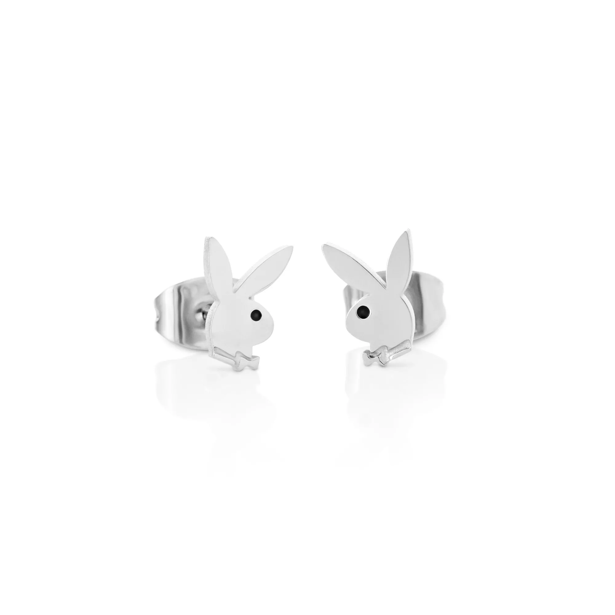 Multi-Pack Blue CZ Playboy Bunny Titanium Heart Stud Earrings 3 Pair - 20 Gauge at Spencer's