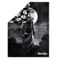Ghost Face Moon Double Sided Fleece Blanket at Spencer's