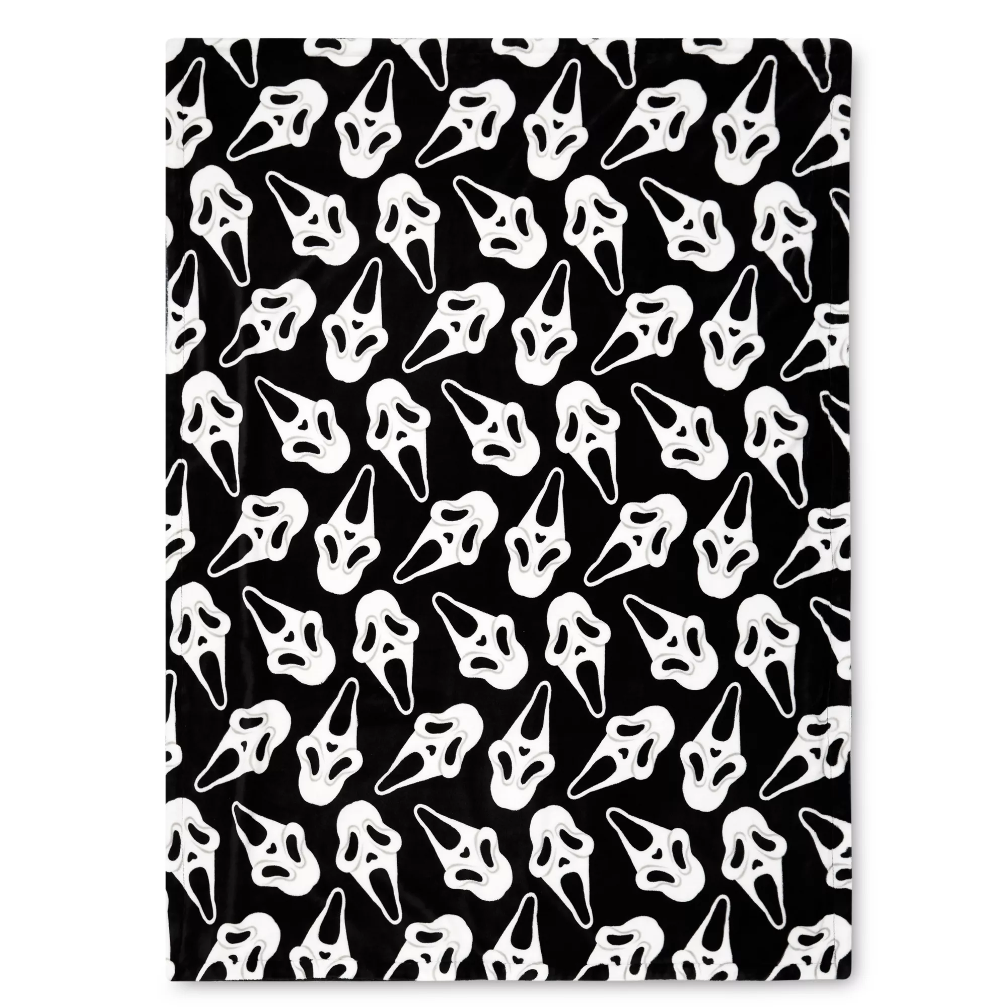 Ghost Face Moon Double Sided Fleece Blanket at Spencer's