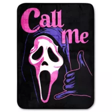 Ghost Face Call Me Double Sided Fleece Blanket at Spencer's