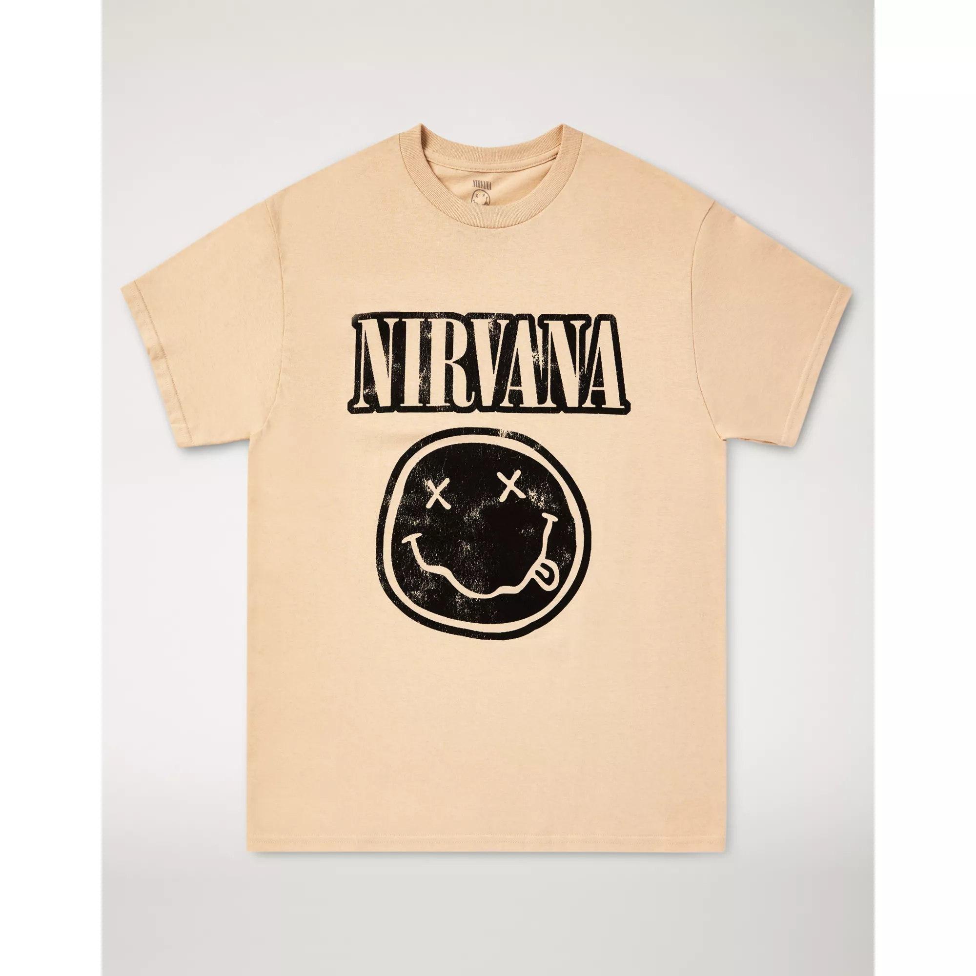 Tan Nirvana Logo T Shirt - Nirvana at Spencer's