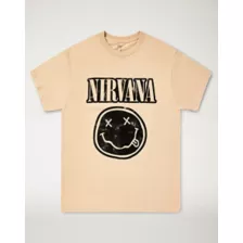 Tan Nirvana Logo T Shirt - Nirvana at Spencer's