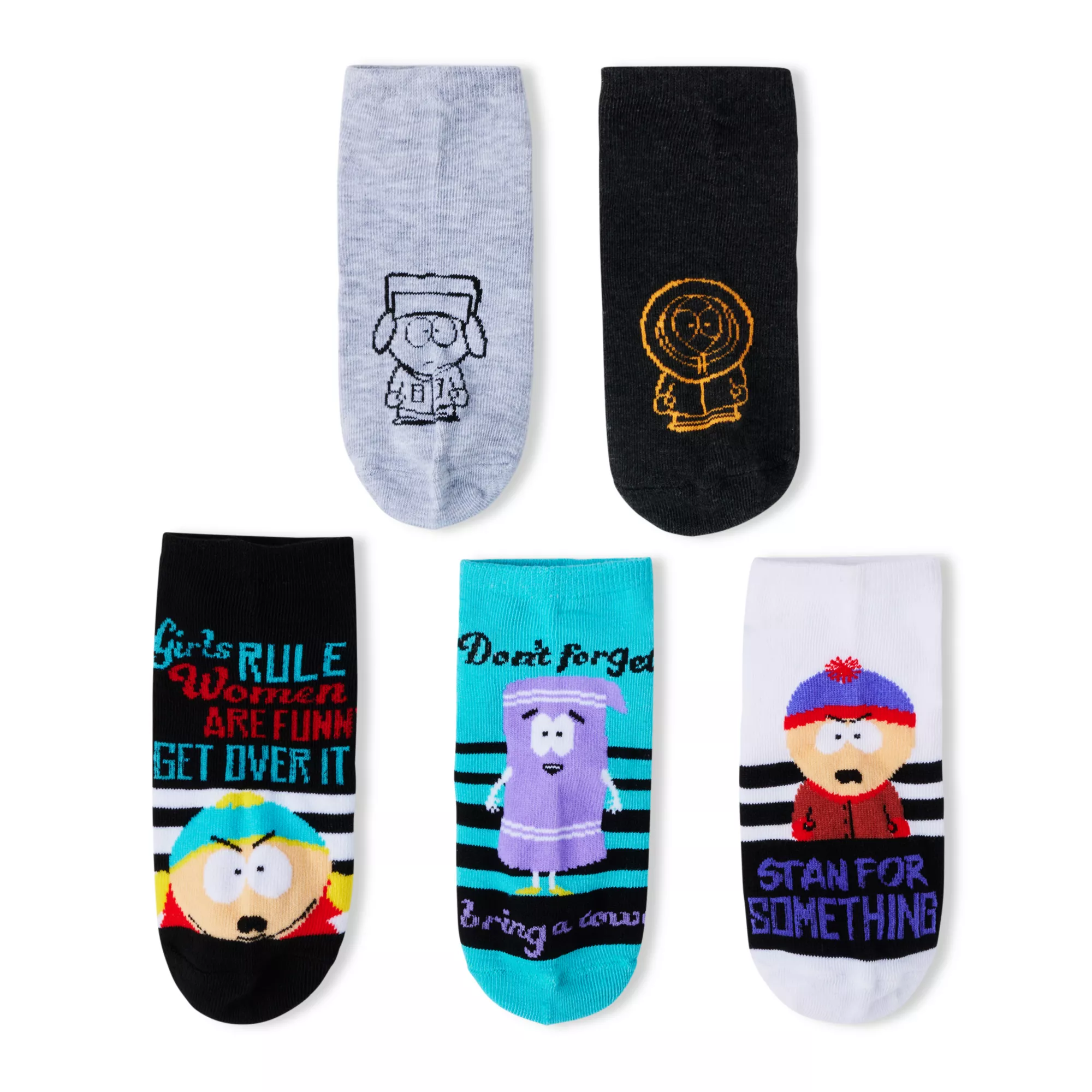 Multi-Pack South Park Ankle Socks - 5 Pair at Spencer's