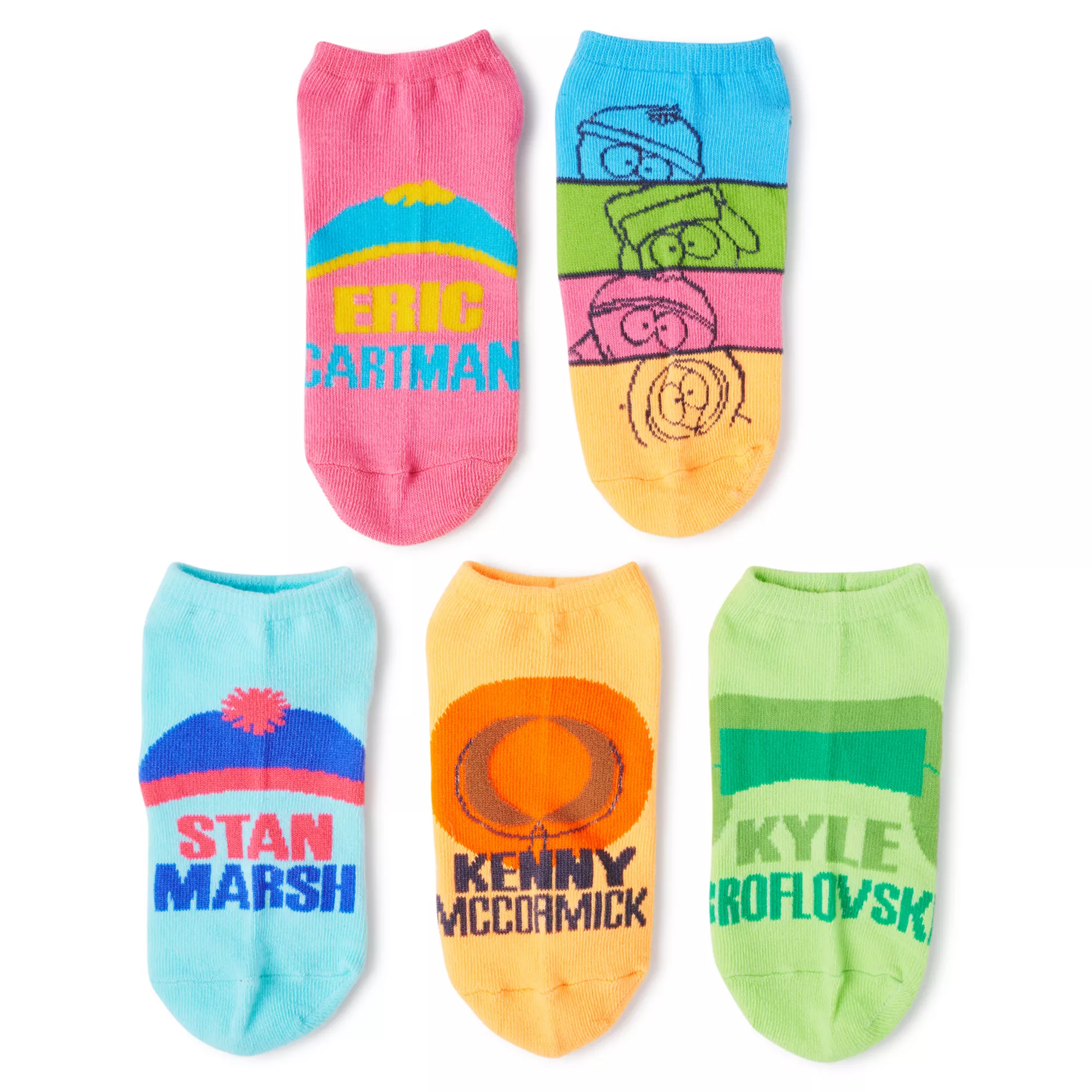Multi-Pack South Park Characters Ankle Socks - 5 Pair at Spencer's