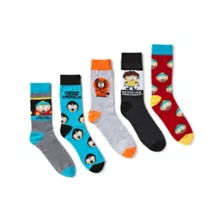 Funny South Park Characters Crew Socks - 5 Pack at Spencer's