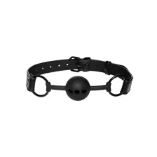 Black Breathable Ball Gag - Pleasure Bound at Spencer's