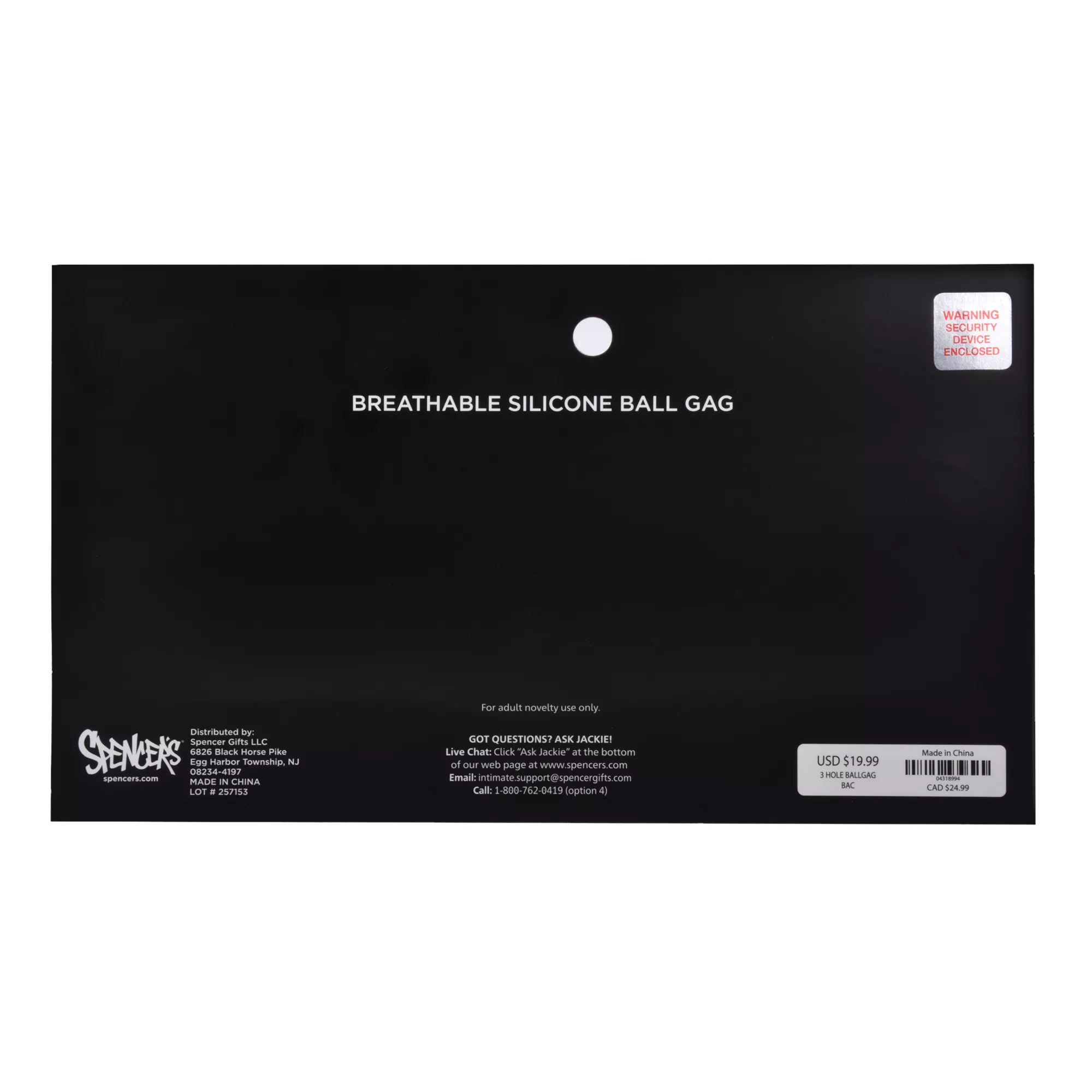 Black Breathable Ball Gag - Pleasure Bound at Spencer's