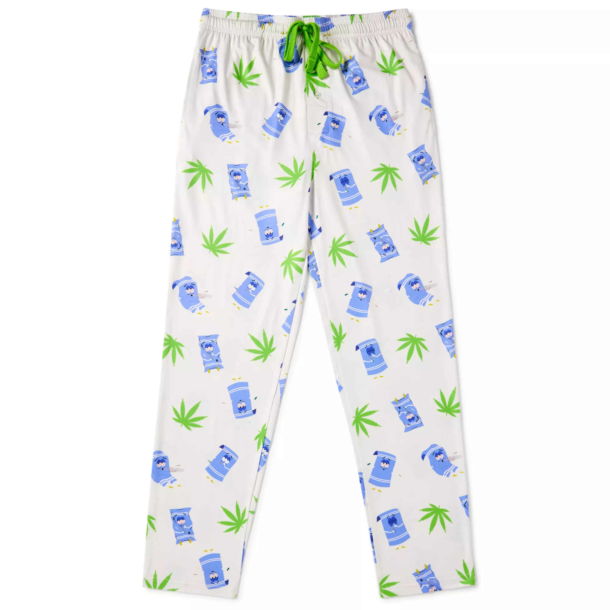 Towelie Pot Leaf Pajama Pants - South Park
