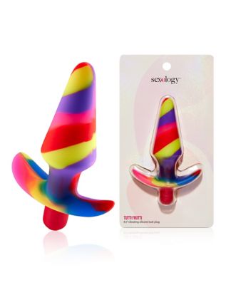 Tutti Frutti 10-Function Vibrating Butt Plug 4.5 Inch - Sexology - Spencer's