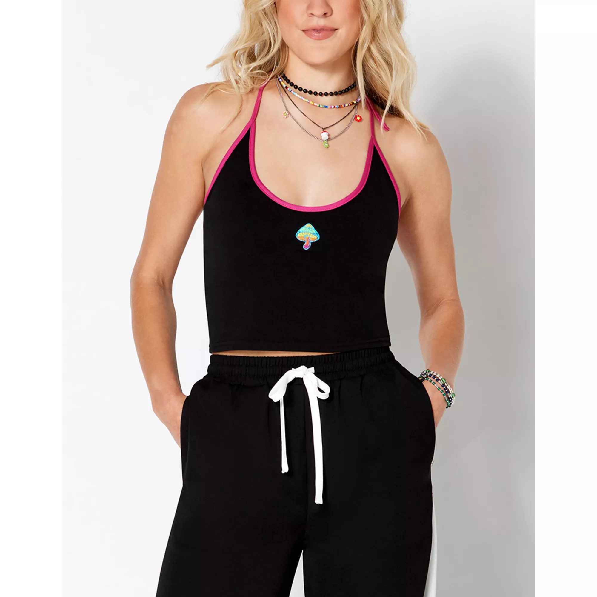 Mushroom Icon Halter Tank Top at Spencer's