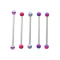 Multi-Pack Multi-Color Swirl Industrial Barbells 5 Pack - 14 Gauge at Spencer's