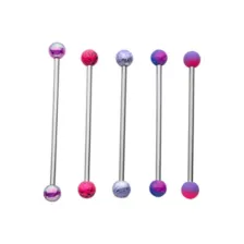 Multi-Pack Multi-Color Swirl Industrial Barbells 5 Pack - 14 Gauge at Spencer's
