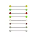 Multi-Pack CZ Green Red and Yellow Industrial Barbells 8 Pack - 14 Gauge at Spencer's
