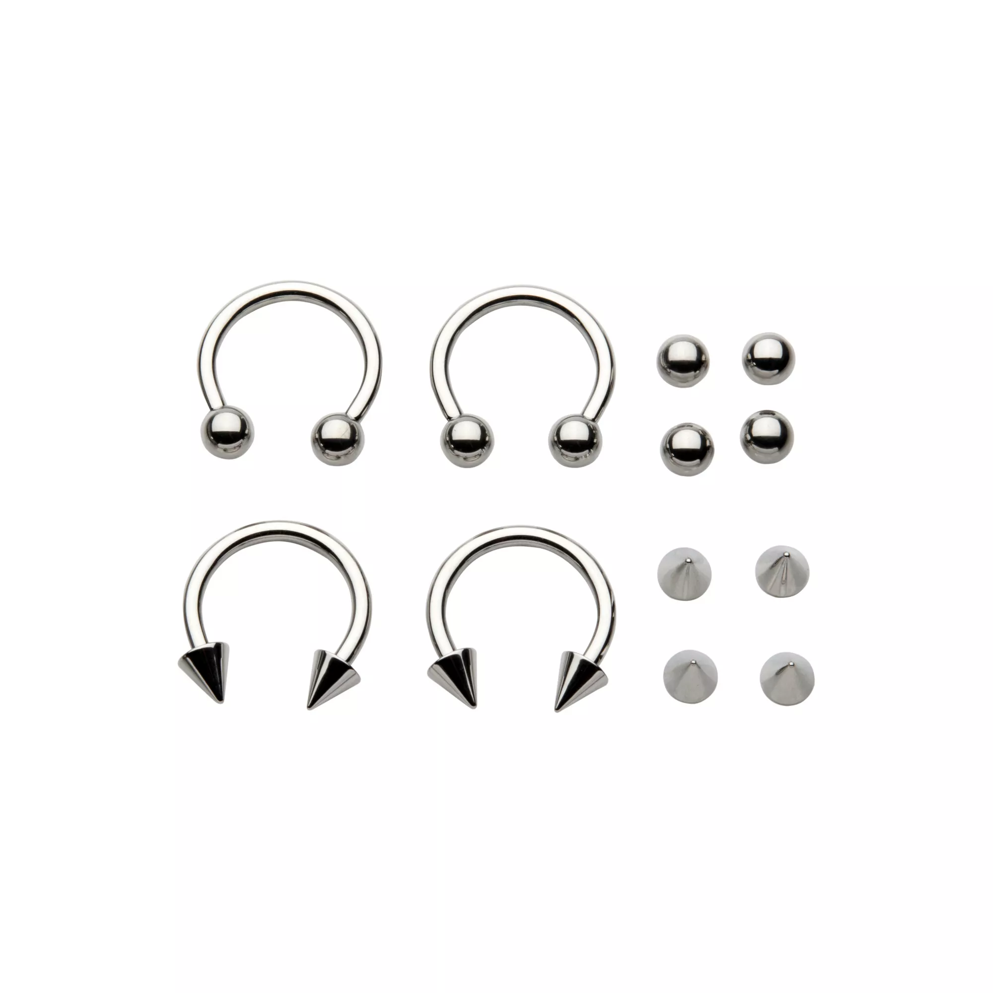 Multi-Pack Horseshoe Rings with Extra Balls 4 Pack - 12 Gauge at Spencer's