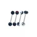 Multi-Pack CZ Star and Yin Yang Barbells 4 Pack - 14 Gauge at Spencer's